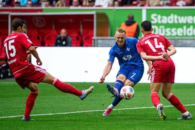 DUSSELDORF, GERMANY - 21 SEPTEMBER, 2025: Isac Lidberg - Football match Bundesliga 2 Fortuna Düsseldorf - SV Darmstadt 98 at Merkur Spiel Arena.  Copyright: xVITALIIxKLIUIEVx