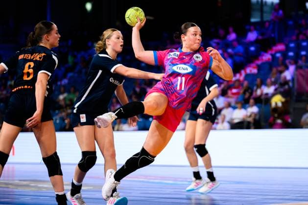 Krefeld Handball wU18 Laenderspiel Germany Netherlands Paula Hofer Germany Krefeld Yala Arena Germany