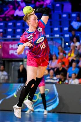 Krefeld Handball wU18 Laenderspiel Germany Netherlands Tamina Kugler Germany Krefeld Yala Arena Germany
