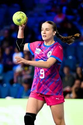 Krefeld Handball wU18 Laenderspiel Germany Netherlands Fine Stenzel Germany Krefeld Yala Arena Germany