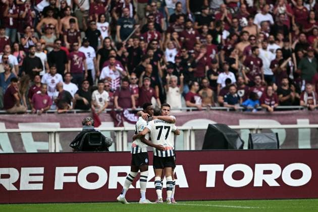 Cm Torino 21 09 2025 - campionato di calcio serie A Torino-Atalanta foto Cristiano Mazzi Image nella foto: esultanza gol Nikola Krstovic 
