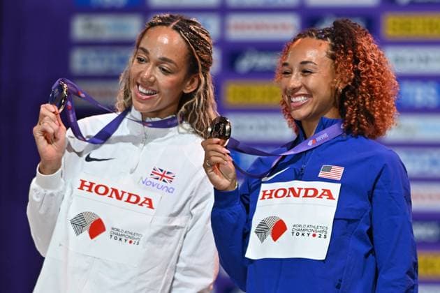 2025.09.21 Tokio Lekkoatletyka Mistrzostwa Swiata N z Katarina Johnson-Thompson Taliyah Brooks Foto Michal Laudy PressFocus 2025.09.21 Tokyo Athletics World Championships Katarina Johnson-Thompson Taliyah Brooks Credit: Michal Laudy PressFocus NEWSPIX.PL --- newspix.pl POLAND OUT! 
