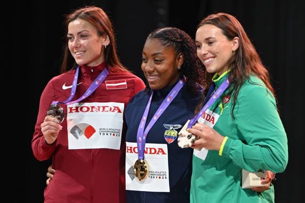 2025.09.21 Tokio Lekkoatletyka Mistrzostwa Swiata N z Aneta Sietina Juleisy Angulo Mackenzie Little Foto Michal Laudy PressFocus 2025.09.21 Tokyo Athletics World Championships Aneta Sietina Juleisy Angulo Mackenzie Little Credit: Michal Laudy PressFocus NEWSPIX.PL --- newspix.pl POLAND OUT! 