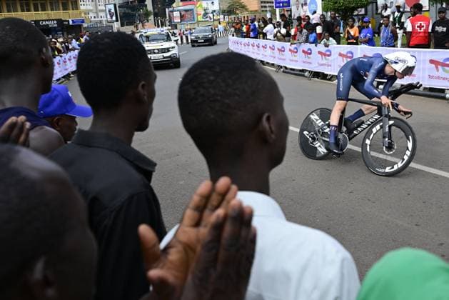 Spanish Ivan Romeo Abad pictured in action during the Men Elite Individual Time Trial race (40,8km) at the cycling road world championships, in Kigali, Rwanda, Sunday 21 September 2025. The 2025 UCI Road World Championships take place from 21 to 28 September in Kigali, Rwanda. DIRKxWAEM  x134903503x