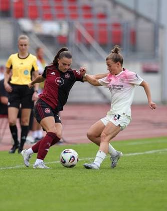 21 09 2025 Soccer Season 2025 2026 1 Google Pixel Women Bundesliga 03 Matchday 1 FC Nürnberg FCN Club Clubfrauen Bayer 04 Leverkusen Sportfoto Zink DaMa xdaxma Sanja Homann 19, 1 FC Nürnberg FCN Kristin Kögel Koegel 11, Bayer 04 Leverkusen