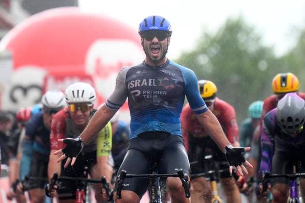 Gooikse Pijl 2025 Cycling Race GOOIK, BELGIUM - SEPTEMBER 21 : Kogut Oded of Israel - Premier Tech wins during the 22th edition of Gooikse Pijl an UCI Class 1.1 one day cycling road race for Men Elite of 195.8 km with start in Roosdaal and finish in Gooik on September 21, 2025 in Gooik, Belgium, 21 09 2025 ( Motordriver Rodrique Verfaillie - Gooik Belgium  Copyright: xGvgx