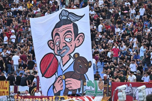 Soccer, serie A Enilive match, SS Lazio v AS Roma Roma fans during the serie A Enilive match between SS Lazio v Roma at olimpico stadium in Rome September 21st, 2025 Imago-Images Emmefoto Copyright: xImago-Images Emmefotox