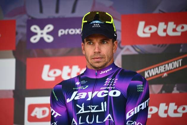 Gooikse Pijl 2025 Cycling Race GOOIK, BELGIUM - SEPTEMBER 21 : Groenewegen Dylan of Team Jayco AlUla pictured during the podium ceremony of the 22th edition of Gooikse Pijl an UCI Class 1.1 one day cycling road race for Men Elite of 195.8 km with start in Roosdaal and finish in Gooik on September 21, 2025 in Gooik, Belgium, 21 09 2025 ( Motordriver Rodrique Verfaillie - Gooik Belgium  Copyright: xGvgx