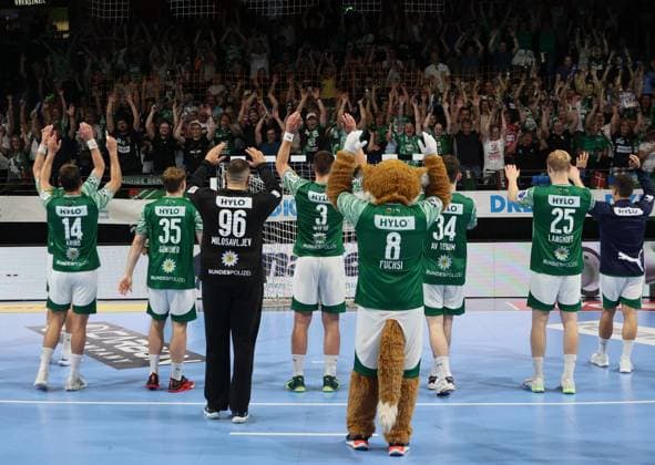 GER HBL Season 2025 2026 FÜCHSE Berlin vs MT Melsungen, 21 09 25, Max Schmeling Halle, Berlin, Thanks to the fans, Team FÜCHSE Berlin