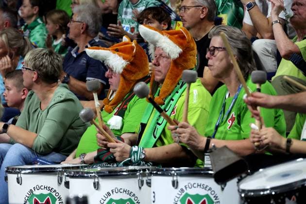 DEU, DHB, 1 HBL, Fuechse Berlin vs Melsungen, 21 09 2025, Max Schmeling Halle, Berlin, DEU, DHB, 1 HBL, Fuechse Berlin vs Melsungen, in the picture Fuechse Fans,Fanblock nordphotoxGmbHx xEngler nph00076