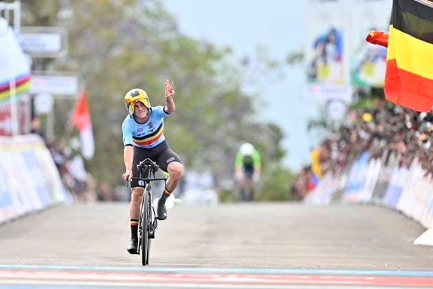 UCI 2025 Road World Championship, WM, Weltmeisterschaft Kigali 21 09 2025 KIGALI, RWANDA - SEPTEMBER 21 : Evenepoel Remco (BEL) during the Men Elite Individual Time Trial of the UCI Road World Championships 2025 92nd edition an UCI World Championships cycling race of 40.6 km with start in Kigali and finish in Kigali on September 21, 2025 in Kigali, Rwanda, 21 09 2025 Kigali Rwanda  Copyright: xJanxDexMeuleneirx