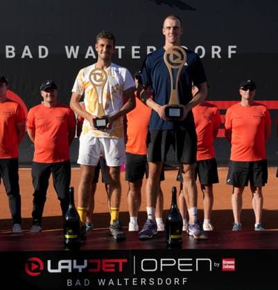 TENNIS - ATP, Tennis Herren Layjet Open BAD WALTERSDORF,AUSTRIA,21.SEP.25 - TENNIS - ATP Challenger Tour, Layjet Open. Image shows Vit Kopriva (CZE) and Jan Choinski (GBR).  GEPAxpictures xMichaelxRiedler