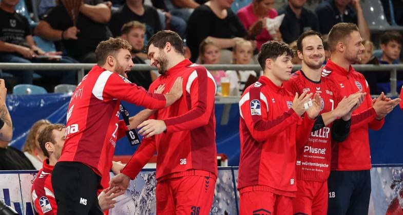 21.09.2025, Deutschland, Bietigheim, Handball 2. Bundesliga, SG BBM Bietigheim vs. HSC 2000 Coburg, Jonathan Fischer (BBM) Vertrag bis 2028