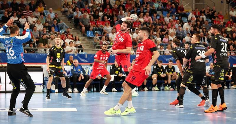 21 09 2025, Germany, Bietigheim, Handball 2 Bundesliga, SG BBM Bietigheim vs HSC 2000 Coburg, Jonathan Fischer BBM