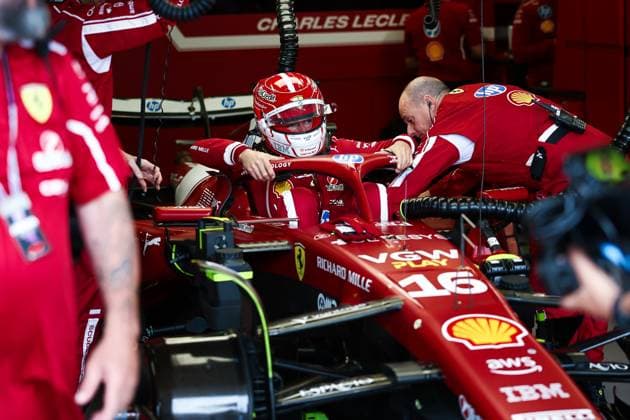 F1 - AZERBAIJAN GRAND PRIX 2025 LECLERC Charles (mco), Scuderia Ferrari SF-25, portrait during the 2025 Formula 1 Qatar Airways Azerbaijan Grand Prix, 17th round of the 2025 FIA Formula One World Championship, WM, Weltmeisterschaft from September 19 to 21, 2025 on the Baku City Circuit, in Baku, Azerbaijan - BakuAzerbaijan  Copyright: xEricxAlonsox
