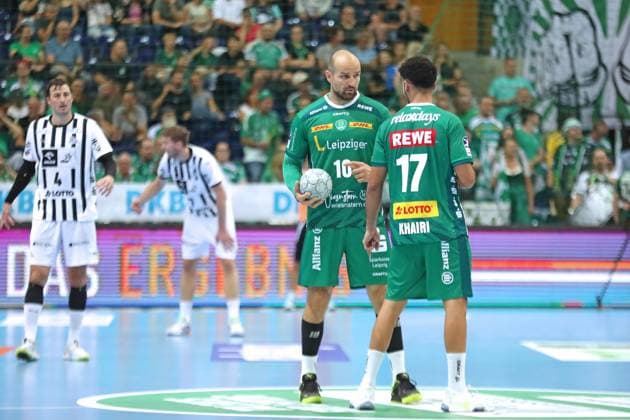 Handball DAIKIN HBL SC DHfK Leipzig vs THW Kiel 21 09 2025 Thomas Oehlrich 10, SC DHfK Leipzig enters the action for the first time Handball, DAIKIN HBL, 1 Bundesliga, Season 2025 2026, Matchday 5 SC DHfK Leipzig vs THW Kiel on 21 09 2025 at Quarterback Immobilien Arena Leipzig Copyright: xBEAUTIFULxSPORTS JanxKaeferx