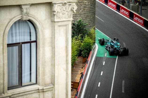 F1 - AZERBAIJAN GRAND PRIX 2025 18 STROLL Lance (can), Aston Martin F1 Team AMR25, action during the 2025 Formula 1 Qatar Airways Azerbaijan Grand Prix, 17th round of the 2025 FIA Formula One World Championship, WM, Weltmeisterschaft from September 19 to 21, 2025 on the Baku City Circuit, in Baku, Azerbaijan - BakuAzerbaijan  Copyright: xALBERTOxVIMERCATIx
