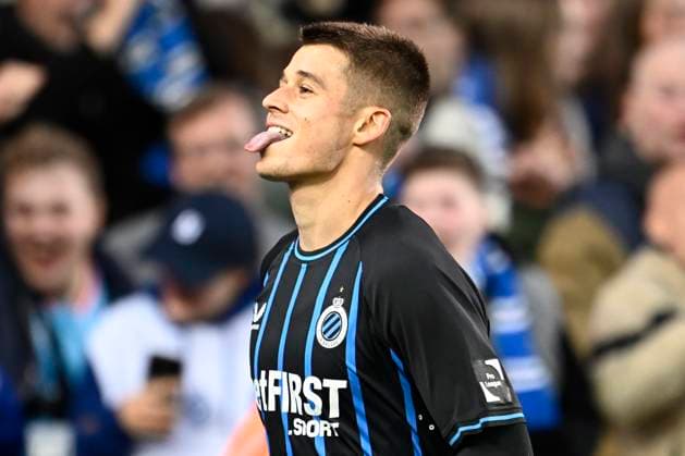 Club Brugge v Sint-Truidense VV - Jupiler Pro League BRUGGE, BELGIUM - SEPTEMBER 21 : Tresoldi Nicolo forward of Club Brugge celebrates scoring a goal during the Jupiler Pro League match between Club Brugge and Sint-Truidense VV on September 21, 2025 in Brugge, Belgium, 21 09 2025 Brugge Belgium  Copyright: xNicoxVereeckenx