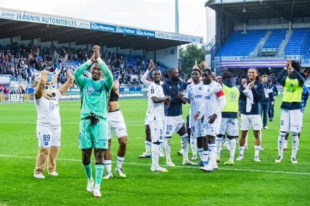 FOOTBALL : AJ Auxerre vs Toulouse FC - Ligue 1 - JournÃ e 5 - 21 09 2025 Joie des joueurs du l™AJ Auxerre apres la victoire AuxerreFrance  Copyright: xBaptistexAutissierx