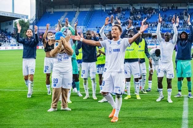 FOOTBALL : AJ Auxerre vs Toulouse FC - Ligue 1 - JournÃ e 5 - 21 09 2025 Joie des joueurs du l™AJ Auxerre apres la victoire AuxerreFrance  Copyright: xBaptistexAutissierx