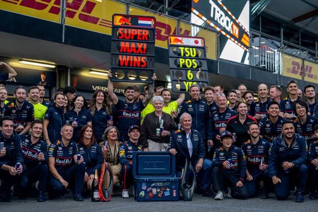 BAKU, AZERBAIJAN: Max Verstappen, racing for the Red Bull Racing team during the 2025 Formula 1 Azerbaijan Grand Prix at the Baku City Circuit in Baku, Azerbaijan