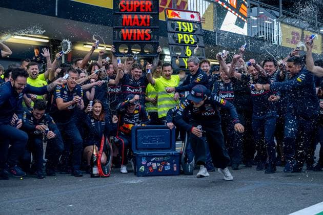 BAKU, AZERBAIJAN: Yuki Tsunoda, racing for the Red Bull Racing team during the 2025 Formula 1 Azerbaijan Grand Prix at the Baku City Circuit in Baku, Azerbaijan