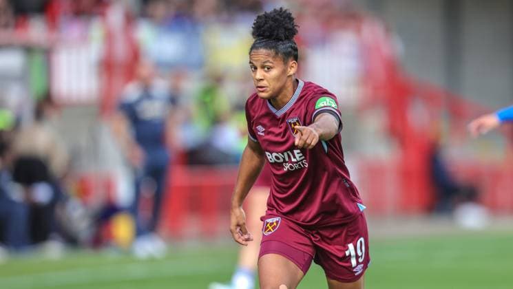 Shekiera Martinez (19 West Ham) during the Barclays FA Womens Super League match between Brighton & Hove Albion Women and West Ham Women, at Broadfields Stadium, Crawley, England. (Neil Holmes SPP) Copyright: xNeilxHolmes SPPx spp-en-NeHo-b46
