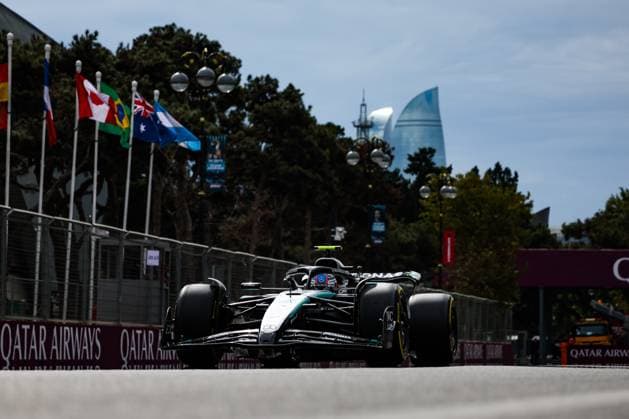 12 Andrea Kimi Antonelli ITA, Mercedes AMG Petronas F1 Team , F1 Grand Prix of Azerbaijan at Baku City Circuit on September 21, 2025 in Baku, Azerbaijan Photo by HOCH ZWEI Baku Azerbaijan