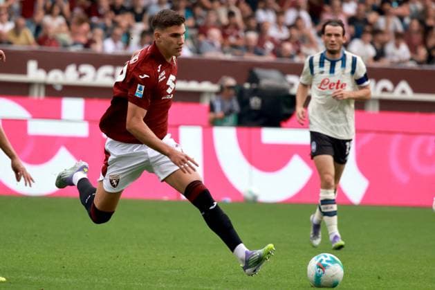CALCIO - Serie A - Torino FC vs Atalanta BC Cesare Casadei (Torino FC) during Torino FC vs Atalanta BC, Italian soccer Serie A match in Turin, Italy, September 21 2025 Turin Italy  Copyright: xIPAxSport ABACAx