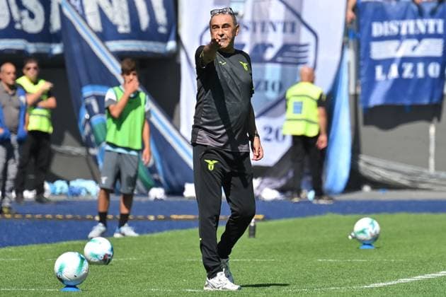 CALCIO - Serie A - SS Lazio vs AS Roma Lazio Coach Maurizio Sarri reacts during the serie A Enilive match between SS Lazio v Roma at olimpico stadium in Rome September 21st, 2025 Mattia Vian Rome Italy  Copyright: xIPAxSport ABACAx