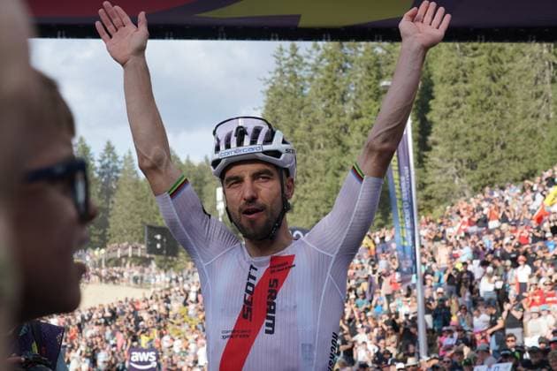 Nino Schurter Ends His Career And Says Goodbye To The XCO World Cup Nino Schurter ends his career and says goodbye to the XCO World Cup during the Man Lenzerheide UCI Mountain Bike World Series - XCO race in Lenzerheide, on September 21, 2025. Lenzerheide Switzerland  Copyright: xFabioxAvernax originalFilename:averna-manlenze250921_npqpL.jpg