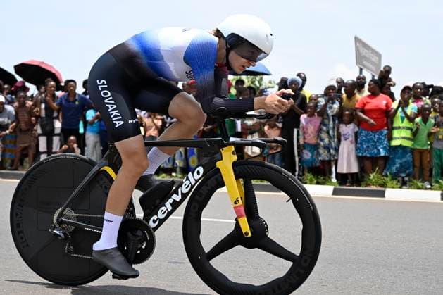 UCI 2025 Road World Championship, WM, Weltmeisterschaft Kigali 22 09 2025 KIGALI, RWANDA - SEPTEMBER 22 : Ungerova Sofia (SVK) during the Women U23 Individual Time Trial of the UCI Road World Championships 2025 92nd edition an UCI World Championships cycling race of 22.6 km with start in Kigali and finish in Kigali on September 22, 2025 in Kigali, Rwanda, 22 09 2025 Kigali Rwanda  Copyright: xJanxDexMeuleneirx