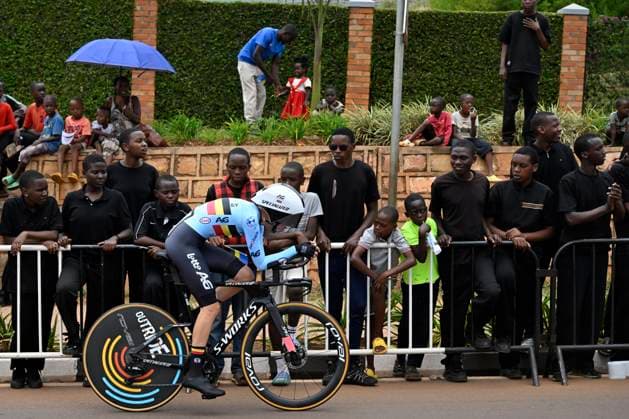 UCI 2025 Road World Championship, WM, Weltmeisterschaft Kigali 22 09 2025 KIGALI, RWANDA - SEPTEMBER 22 : De Schepper Lore (BEL) during the Women U23 Individual Time Trial of the UCI Road World Championships 2025 92nd edition an UCI World Championships cycling race of 22.6 km with start in Kigali and finish in Kigali on September 22, 2025 in Kigali, Rwanda, 22 09 2025 Kigali Rwanda  Copyright: xJanxDexMeuleneirx