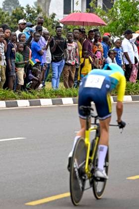 UCI 2025 Road World Championship, WM, Weltmeisterschaft Kigali 22 09 2025 KIGALI, RWANDA - SEPTEMBER 22 : Illustration picture during the Women U23 Individual Time Trial of the UCI Road World Championships 2025 92nd edition an UCI World Championships cycling race of 22.6 km with start in Kigali and finish in Kigali on September 22, 2025 in Kigali, Rwanda, 22 09 2025 Kigali Rwanda  Copyright: xJanxDexMeuleneirx