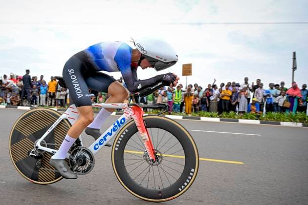 UCI 2025 Road World Championship, WM, Weltmeisterschaft Kigali 22 09 2025 KIGALI, RWANDA - SEPTEMBER 22 : Chladonova Viktoria (SVK) during the Women U23 Individual Time Trial of the UCI Road World Championships 2025 92nd edition an UCI World Championships cycling race of 22.6 km with start in Kigali and finish in Kigali on September 22, 2025 in Kigali, Rwanda, 22 09 2025 Kigali Rwanda  Copyright: xJanxDexMeuleneirx
