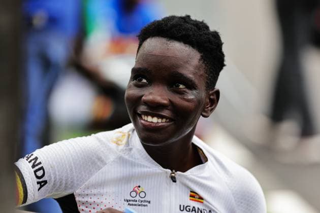 2025 UCI Road World Championships Picture by Alex Whitehead SWpix.com - 22 09 2025 - Cycling - 2025 UCI Road World Championships - BK Arena to Kigali Convention Centre, Kigali, Rwanda - Women Under-23 Individual Time Trial (ITT) - Nantume Miria (Uganda) Copyright: x xSWpix.comx(t axPhotographyxHubxLtd)xAlexxWhitehead SWpix.comx SWP-3030-5497