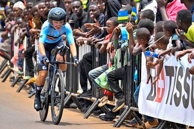 UCI 2025 Road World Championship, WM, Weltmeisterschaft Kigali 22 09 2025 KIGALI, RWANDA - SEPTEMBER 22 : Moors Fleur (BEL) during the Women U23 Individual Time Trial of the UCI Road World Championships 2025 92nd edition an UCI World Championships cycling race of 22.6 km with start in Kigali and finish in Kigali on September 22, 2025 in Kigali, Rwanda, 22 09 2025 Kigali Rwanda  Copyright: xJanxDexMeuleneirx