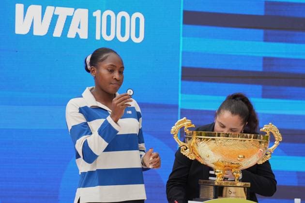 Tennis, WTA tournament in Beijing, draw ceremony with Coco Gauff