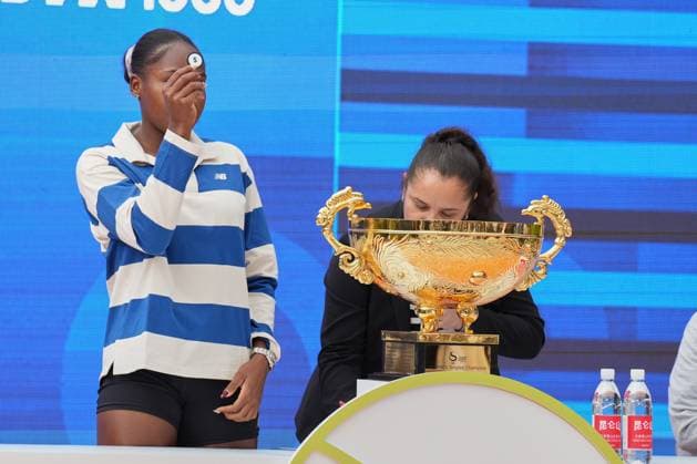 BEIJING, CHINA - SEPTEMBER 22: Coco Gauff of the United States attends the draw ceremony of the 2025 China Open at the National Tennis Center on September 22, 2025 in Beijing, China.  Copyright: xVCGx 111592507844