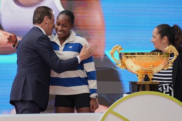 BEIJING, CHINA - SEPTEMBER 22: Coco Gauff of the United States attends the draw ceremony of the 2025 China Open at the National Tennis Center on September 22, 2025 in Beijing, China.  Copyright: xVCGx 111592507818