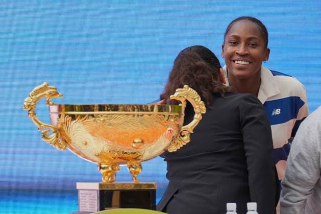 BEIJING, CHINA - SEPTEMBER 22: Coco Gauff of the United States attends the draw ceremony of the 2025 China Open at the National Tennis Center on September 22, 2025 in Beijing, China.  Copyright: xVCGx 111592507784