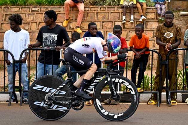 UCI 2025 Road World Championship, WM, Weltmeisterschaft Kigali 22 09 2025 iKIGALI, RWANDA - SEPTEMBER 22 : Czapla Justyna (GER) during the Women U23 Individual Time Trial of the UCI Road World Championships 2025 92nd edition an UCI World Championships cycling race of 22.6 km with start in Kigali and finish in Kigali on September 22, 2025 in Kigali, Rwanda, 22 09 2025 Kigali Rwanda  Copyright: xJanxDexMeuleneirx