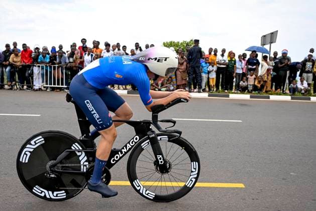 UCI 2025 Road World Championship, WM, Weltmeisterschaft Kigali 22 09 2025 KIGALI, RWANDA - SEPTEMBER 22 : Venturelli Federica (ITA) during the Women U23 Individual Time Trial of the UCI Road World Championships 2025 92nd edition an UCI World Championships cycling race of 22.6 km with start in Kigali and finish in Kigali on September 22, 2025 in Kigali, Rwanda, 22 09 2025 Kigali Rwanda  Copyright: xJanxDexMeuleneirx