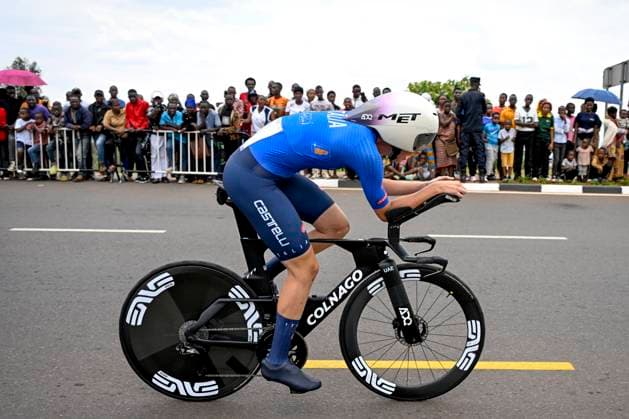 UCI 2025 Road World Championship, WM, Weltmeisterschaft Kigali 22 09 2025 KIGALI, RWANDA - SEPTEMBER 22 : Venturelli Federica (ITA) during the Women U23 Individual Time Trial of the UCI Road World Championships 2025 92nd edition an UCI World Championships cycling race of 22.6 km with start in Kigali and finish in Kigali on September 22, 2025 in Kigali, Rwanda, 22 09 2025 Kigali Rwanda  Copyright: xJanxDexMeuleneirx