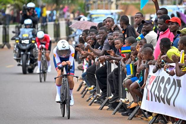 UCI 2025 Road World Championship, WM, Weltmeisterschaft Kigali 22 09 2025 KIGALI, RWANDA - SEPTEMBER 22 : Couzens Millie (GBR) during the Women U23 Individual Time Trial of the UCI Road World Championships 2025 92nd edition an UCI World Championships cycling race of 22.6 km with start in Kigali and finish in Kigali on September 22, 2025 in Kigali, Rwanda, 22 09 2025 Kigali Rwanda  Copyright: xJanxDexMeuleneirx