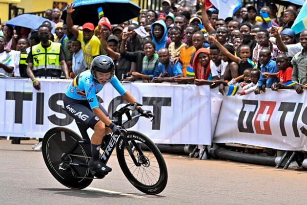 UCI 2025 Road World Championship, WM, Weltmeisterschaft Kigali 22 09 2025 KIGALI, RWANDA - SEPTEMBER 22 : Moors Fleur (BEL) during the Women U23 Individual Time Trial of the UCI Road World Championships 2025 92nd edition an UCI World Championships cycling race of 22.6 km with start in Kigali and finish in Kigali on September 22, 2025 in Kigali, Rwanda, 22 09 2025 Kigali Rwanda  Copyright: xJanxDexMeuleneirx