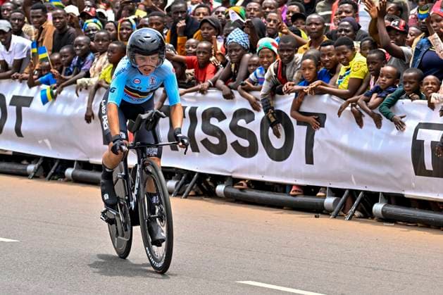 UCI 2025 Road World Championship, WM, Weltmeisterschaft Kigali 22 09 2025 KIGALI, RWANDA - SEPTEMBER 22 : Moors Fleur (BEL) during the Women U23 Individual Time Trial of the UCI Road World Championships 2025 92nd edition an UCI World Championships cycling race of 22.6 km with start in Kigali and finish in Kigali on September 22, 2025 in Kigali, Rwanda, 22 09 2025 Kigali Rwanda  Copyright: xJanxDexMeuleneirx