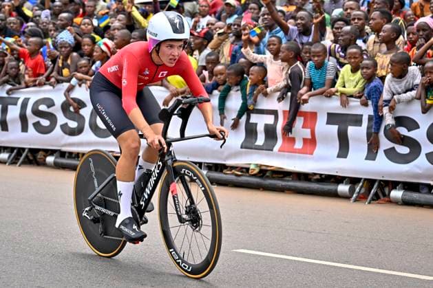 UCI 2025 Road World Championship, WM, Weltmeisterschaft Kigali 22 09 2025 KIGALI, RWANDA - SEPTEMBER 22 : Schreiber Marie (LUX) during the Women U23 Individual Time Trial of the UCI Road World Championships 2025 92nd edition an UCI World Championships cycling race of 22.6 km with start in Kigali and finish in Kigali on September 22, 2025 in Kigali, Rwanda, 22 09 2025 Kigali Rwanda  Copyright: xJanxDexMeuleneirx