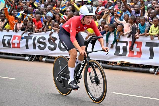 UCI 2025 Road World Championship, WM, Weltmeisterschaft Kigali 22 09 2025 KIGALI, RWANDA - SEPTEMBER 22 : Schreiber Marie (LUX) during the Women U23 Individual Time Trial of the UCI Road World Championships 2025 92nd edition an UCI World Championships cycling race of 22.6 km with start in Kigali and finish in Kigali on September 22, 2025 in Kigali, Rwanda, 22 09 2025 Kigali Rwanda  Copyright: xJanxDexMeuleneirx