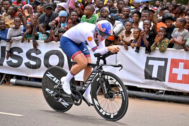 UCI 2025 Road World Championship, WM, Weltmeisterschaft Kigali 22 09 2025 KIGALI, RWANDA - SEPTEMBER 22 : Backstedt Zoe (GBR) during the Women U23 Individual Time Trial of the UCI Road World Championships 2025 92nd edition an UCI World Championships cycling race of 22.6 km with start in Kigali and finish in Kigali on September 22, 2025 in Kigali, Rwanda, 22 09 2025 Kigali Rwanda  Copyright: xJanxDexMeuleneirx
